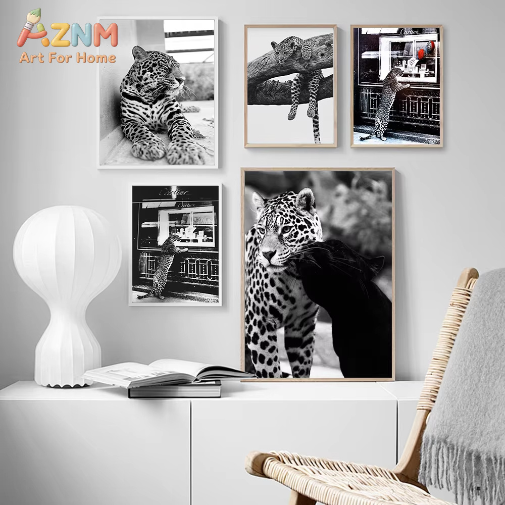 Shop Jewelry & Watches Near Me - AZNM Jewelry Shop Leopard Poster Canvas