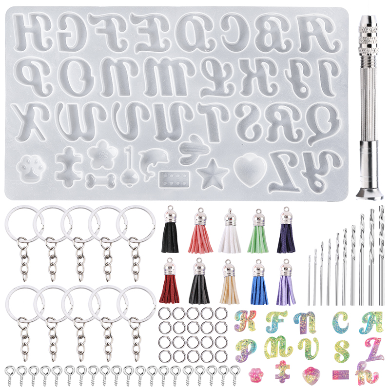 Jewelry Quotes - Alphabet Keychain Molds Alphabet Resin Silicone