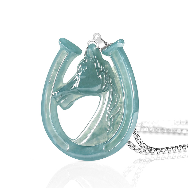 The Jewelry & Watches - S925 Silver Natural Blue Water Jade