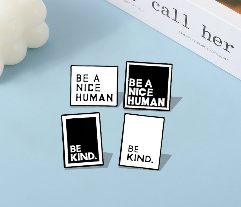 Jewelry Quotes - Custom Simple Black White Brooches Lapel