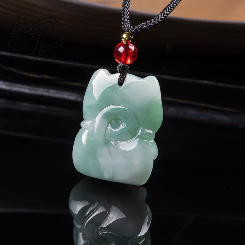 Natural Emerald Jade Lucky Cat - The Jewelry & Watches review and price