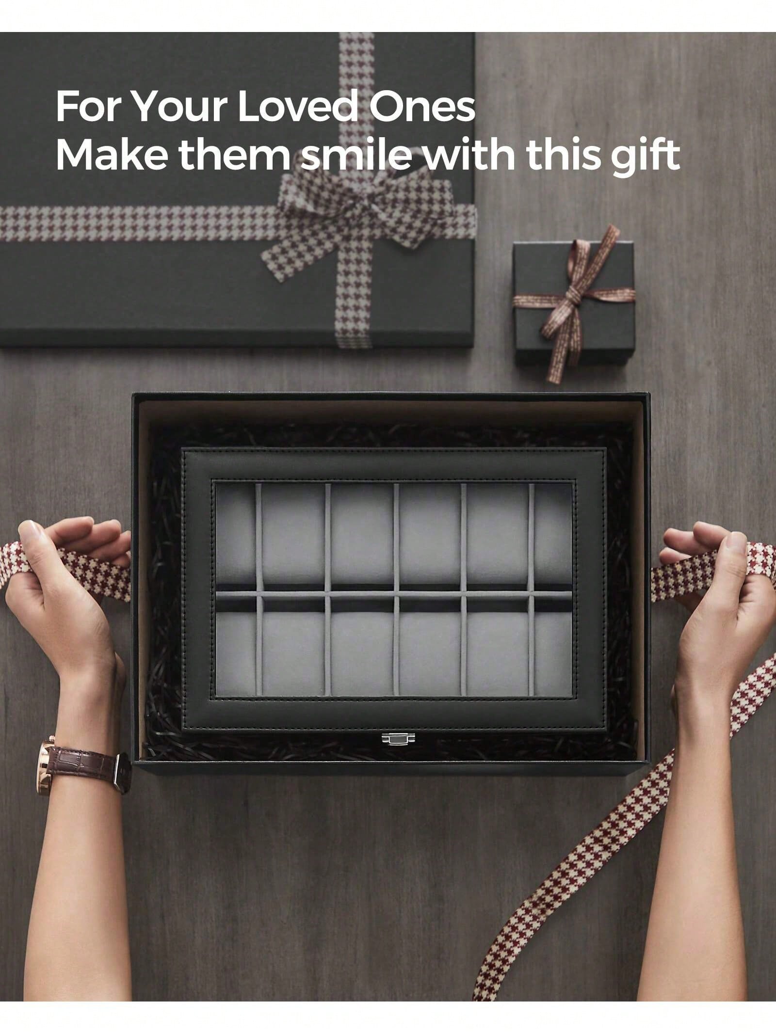 12-Slot Lockable Watch Box wit - Jewelry Stand Watches review and price