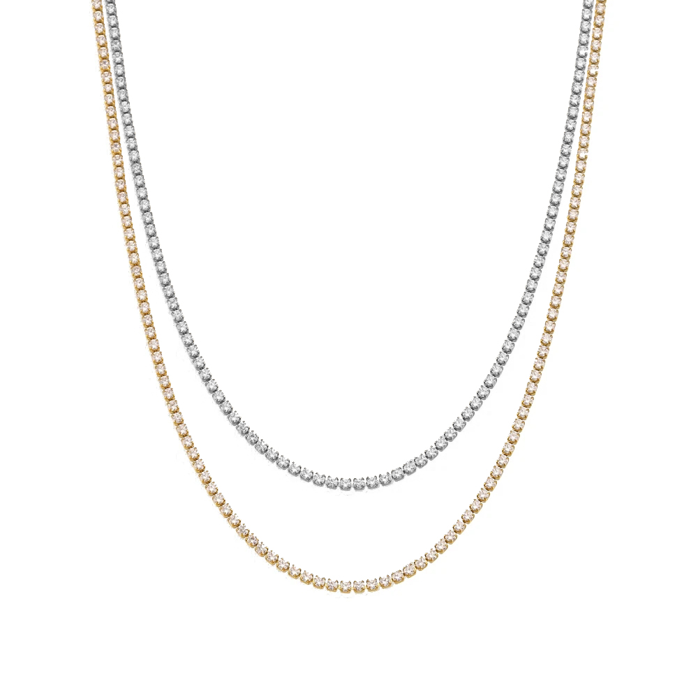 2mm Tennis Chain Necklaces Fem - Tennis Bracelet Cubic review and price