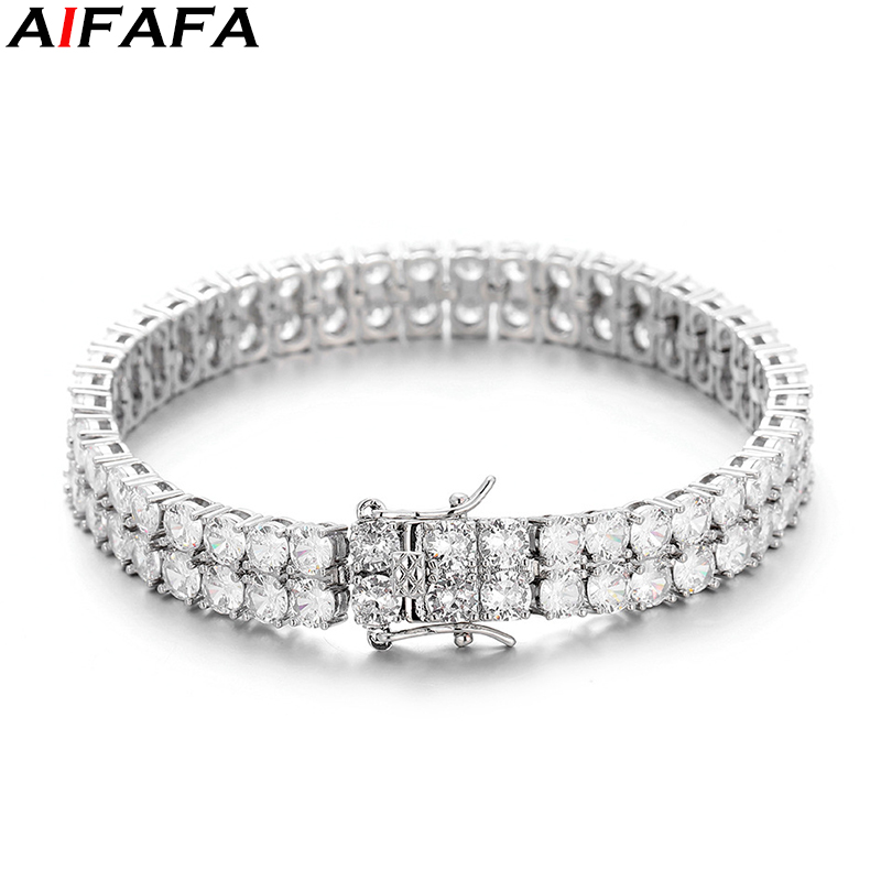 2 Row Tennis Chains Bracelet H - Tennis Bracelet Cubic review and price