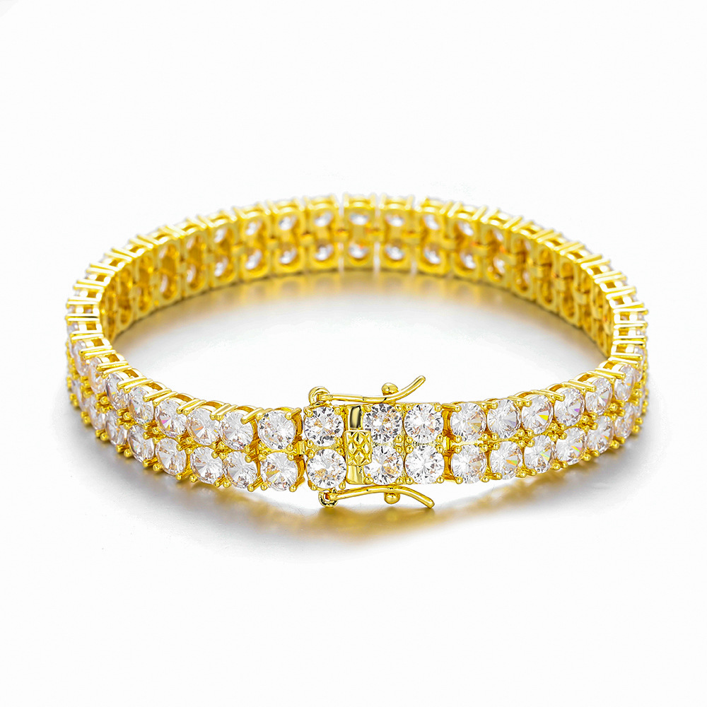 2 Row Tennis Chains Bracelet H - Tennis Bracelet Cubic review and price
