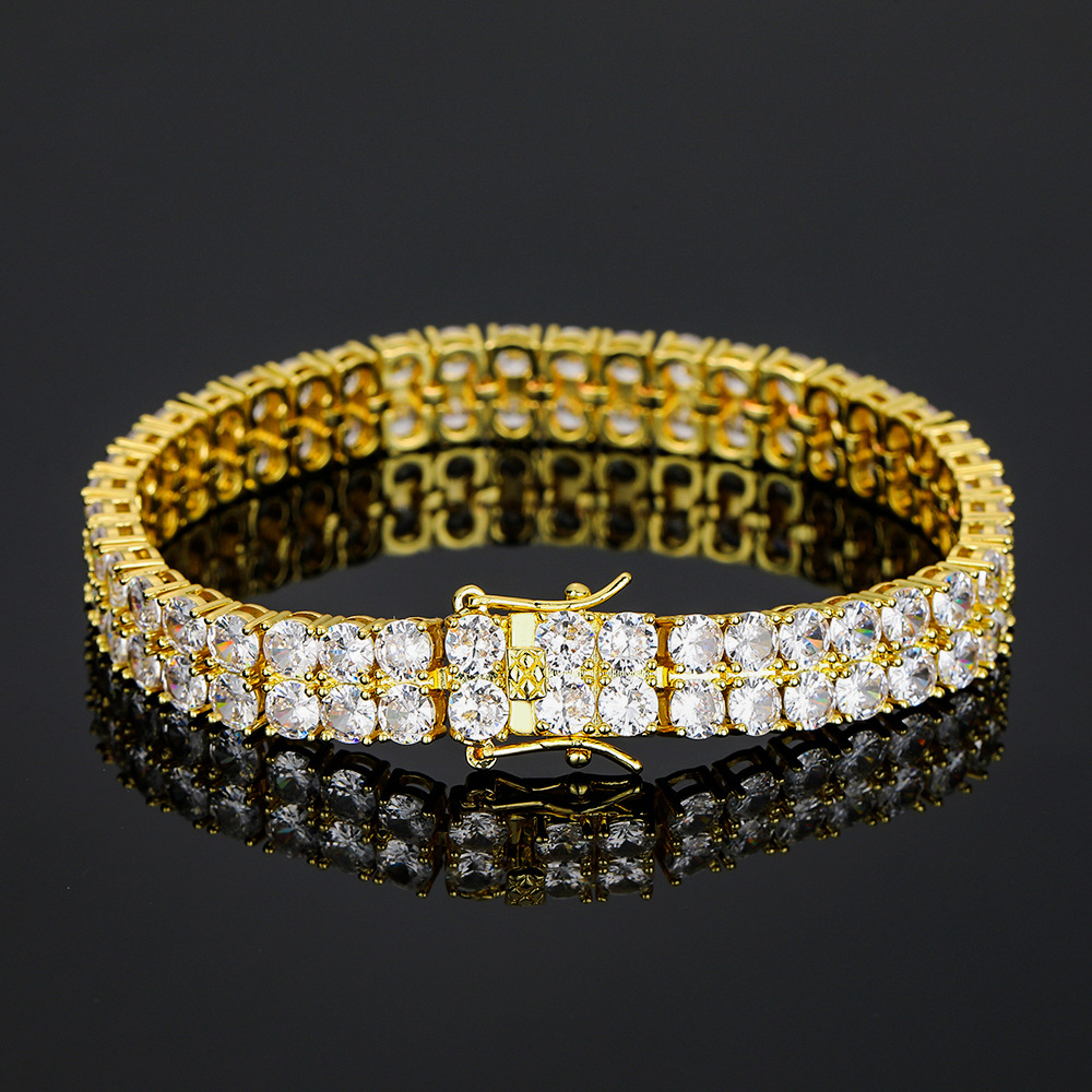 2 Row Tennis Chains Bracelet H - Tennis Bracelet Cubic review and price