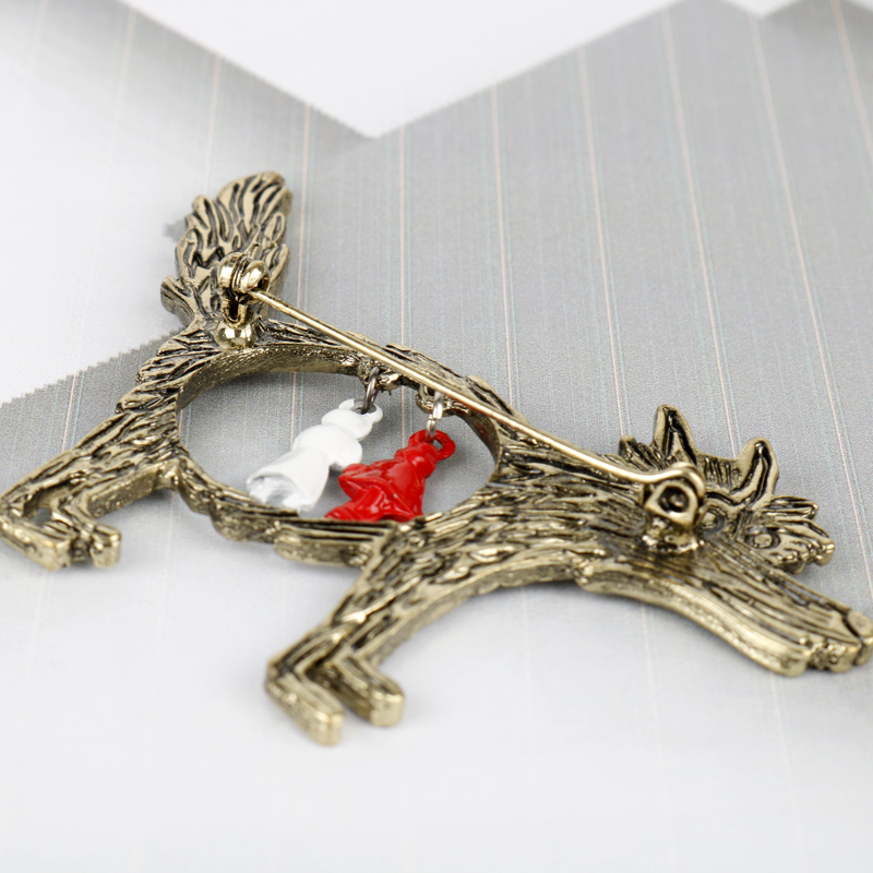 Vintage Wolf And Babies Little - Vintage Brooch Pin review and price